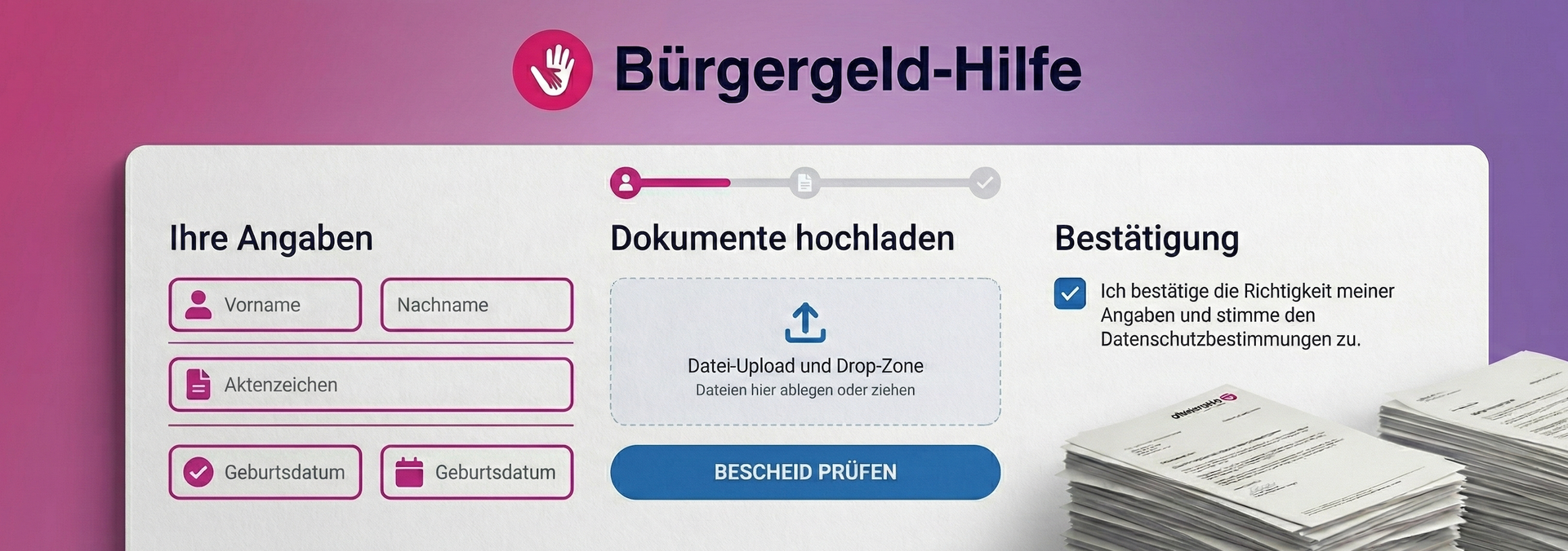Bescheid Check Formular