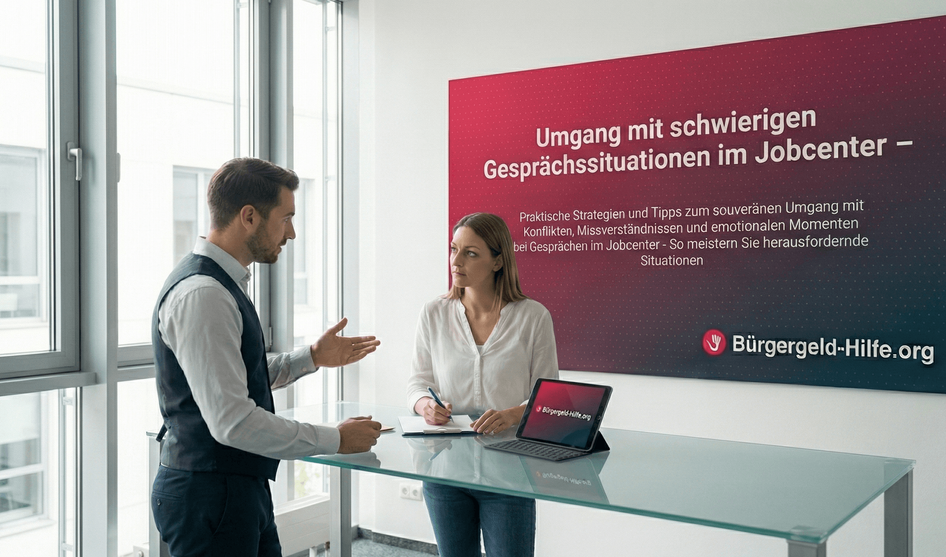 Umgang mit schwierigen Gesprächssituationen im Jobcenter